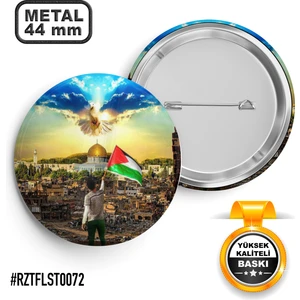 Sağlam Ajans Mescid-I Aksa Görsel Iğneli Rozet 44 mm