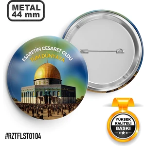 Sağlam Ajans Mescid-I Aksa Cesaret Iğneli Rozet 44 mm