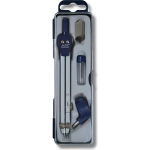 Tek Kırmalı Pergel Metal Gövde ile 1 Adet Mavi Renkli Plastik Kutuda