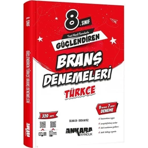 Ankara Yayıncılık 8. Sınıf Türkçe Güçlendiren Branş Denemeleri