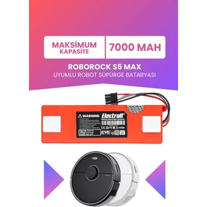 Roborock S5 Max Uyumlu Batarya (MAKSİMUM KAPASİTE) 7000mah Pil Robot Süpürge Batarya Değişimi
