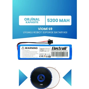 Viomi S9 Uyumlu Batarya 5200mah (ORJİNAL KAPASİTE)  Pil Robot Süpürge Bataryası Değişimi