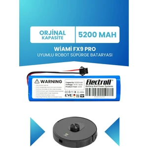 Wiami Fx9 Pro Robot Uyumlu Batarya (ORJİNAL KAPASİTE) 5200mah Pil Robot Süpürge Batarya Değişimi
