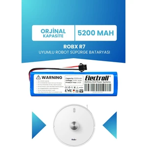 Robx R7 Batarya (ORJİNAL KAPASİTE) 5.200mah Pil Akıllı Robot Süpürge Batarya Değişimi