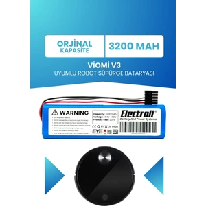 Viomi V3 Batarya (ORJİNAL KAPASİTE) 3.200mah Pil Akıllı Robot Süpürge Batarya Değişimi V-RVCLM26B