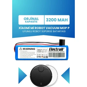 Xiaomi Mi Robot Vacuum Mop P Uyumlu Batarya (ORJİNAL KAPASİTE) 3200mah Pil Robot Süpürge Bataryası