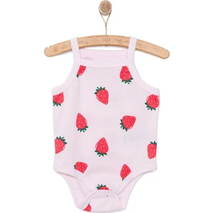 Çilek Desenli Ip Askılı Body