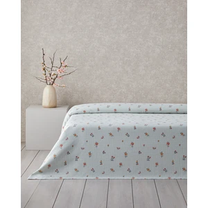 English Home Floral Plaid Baskılı Pamuklu Tek Kişilik Pike 150 x 220  cm  Yeşil