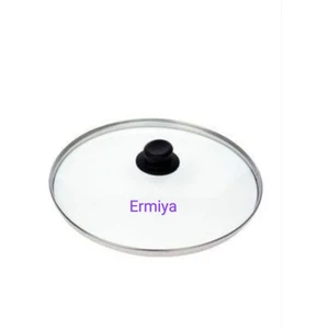 Tencere Tava Sahan Için Cam Kapak 32 cm Tepe Dahil