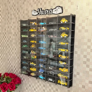 Good Sign Pleksi Kapaklı 1/64 Ölçek 50ARAÇ Hotwheels Matchbox Metal Araç Uyumlu Model Oyuncak Araba Rafı