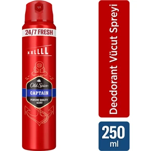 Old Spice Captain Erkek Sprey Vücut Deodorantı 250 ml Xl Büyük Boy