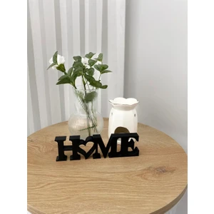 Home Yazılı Dekoratif Biblo - 22X6 Cm, 3D Baskı Masaüstü Dekor, Minimalist ve Şık Tasarım