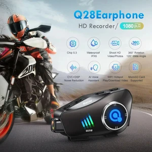 Hd 1080P Kameralı Bluetooth Kulaklık Intercom Kask Wifi Dvr Gürültüsüz Motosiklet Kulaklık