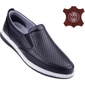 Hakiki Deri Ortopedik Delikli Erkek Günlük Ayakkabı 046