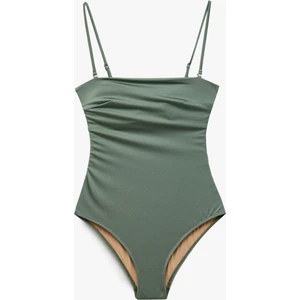 Astarlı Hafif Destekli Straplez Mayo