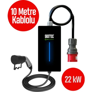 SGSTEC Home 22kW 10Metre Kablolu Elektrikli Araç Şarj Cihazı