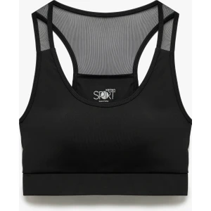 Tül Detaylı U Yaka Slim Fit Sporcu Sütyeni