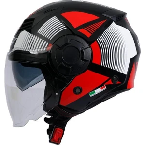 Kask Sway SW766 Yarım  Geko Black Red