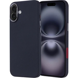 M.tk moveteck Apple iPhone 16 Plus Uyumlu Kılıf Aramid Fiber Karbon Görünümlü Ultra 0,5mm Ince Desenli Kapak