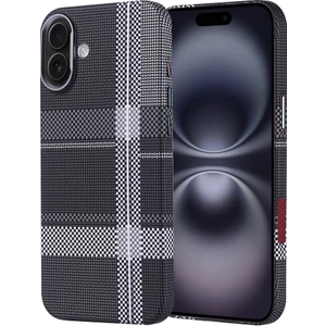 M.tk moveteck Apple iPhone 16 Uyumlu Kılıf Aramid Fiber Karbon Görünümlü Ultra 0,5mm Ince Desenli Kapak