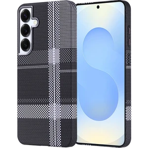 M.tk moveteck Samsung Galaxy S25 Plus Uyumlu Kılıf Aramid Fiber Karbon Görünümlü Ultra 0,5mm Ince Desenli Kapak