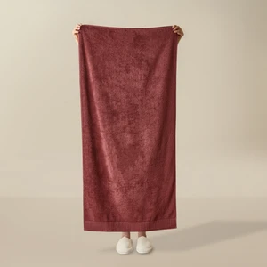 Soft Premium Banyo Havlusu - Bordo - 70X140 cm