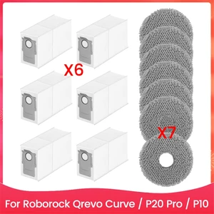 Roborock Qrevo Curve / P20 Pro / P10 Elektrikli Süpürge, Toz Torbası Paspas Pedleri Robot Elektrikli Süpürge Yedek Parçaları (Yurt Dışından)