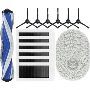 Ecovacs Deebot X5 Pro / X5 Omnı Elektrikli Süpürge Için 19 Adet Paspas Bezi Hepa Filtre Ana Yan Fırça Yedek Parçaları (Yurt Dışından)