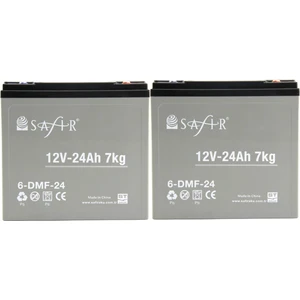 Safir 12 V - 24 Ah Grafen Jel Akü 2'li Set