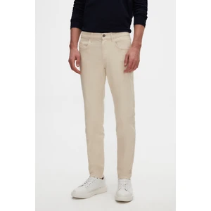 D'S Damat Ds Damat Comfort Fit Ekru Düz Jean Kot Beş Cepli Likralı Yıkamalı Denim Pantolon