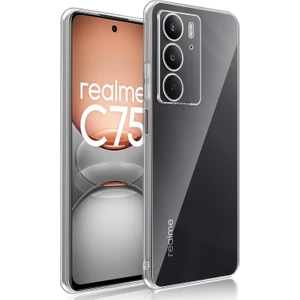 M.tk moveteck Realme C75 Kılıf Kamera Çıkıntılı Korumalı Renksiz Yumuşak Şeffaf Silikon Kapak