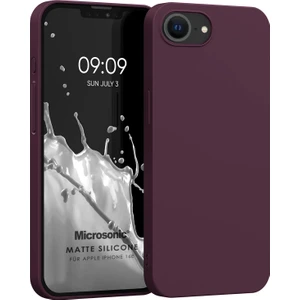 Matte Silicone Apple iPhone 16E Kılıf Mor