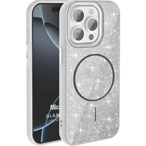 Apple iPhone 15 Pro Max Kılıf Glamgrip Luxe Gümüş