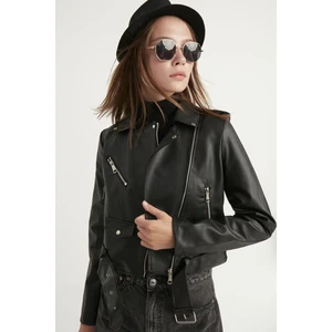 Kadın Siyah Deri Ceket