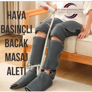 TB Tamer Bayrakçeken Çift Bacak Hava Sıkıştırmalı Isıtmalı Kumandalı Ayak Alt Bacak Diz Üst Bacak Shiatsu Masaj Aleti(2 Bacak & Lenf Drenaj)