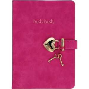 Victoria's Journals Hush Hush Kilitli Çizgili Defter Fuşya 124-1905