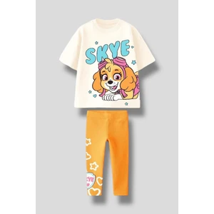 Kız Çocuk Paw Patrol Skye Baskılı Tişört ve Tayt Takımı – 2'li Set, Pamuklu ve Rahat