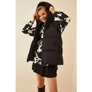 Şişme Yelek Kapşonlu Şişme Yelek Kapüşonlu Kolsuz Şişme Yelek Mont Kaban