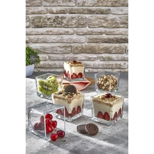 9x9 Battal Boy Cam 6'lı Kare Magnolia Dondurmalık Seti - Jumbo Kase