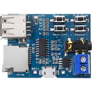 Tf Kart ve USB Girişli Mp3 Oynatıcı Amplifikatör Dekoder Modülü