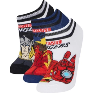 Erkek Çocuk Marvel Avengers 3'lü Pamuklu Patik Çorap E5165A8NS