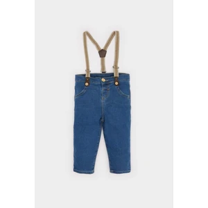 Erkek Bebek Askılı Düz Paça Jean Pantolon