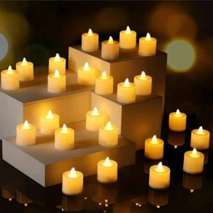 LED Işıklı 24'lü Set Pilli Mum