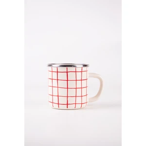 Cupid Grid Desen Emaye Kupa