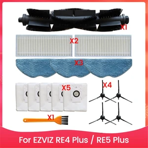 Ezvız Re4 Plus / Re5 Plus Ana Yan Fırça Hepa Filtre Paspas Bezi Toz Torbaları Robot Süpürge Parçaları (Yurt Dışından)