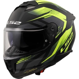 Ls2 Stream 2 Fury Kapalı Kask Mat Siyah-gri-neon Sarı