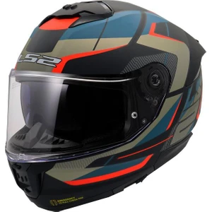 Ls2 Stream 2 Road Kapalı Kask Mat Siyah-gri-mavi-kırmızı