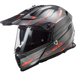 Ls2 Pıoneer Evo Knıght Kapalı Kask Tıtanıum-turuncu