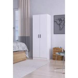 Abete 2 Kapılı Beyaz Suntalam Gardırop – Aynasız, Modern ve Şık Tasarım, Geniş Depolama Alanı