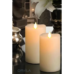 2 Li Titreyen Alevli LED Mum 6  cm